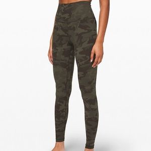 lululemon camo align pant 28”